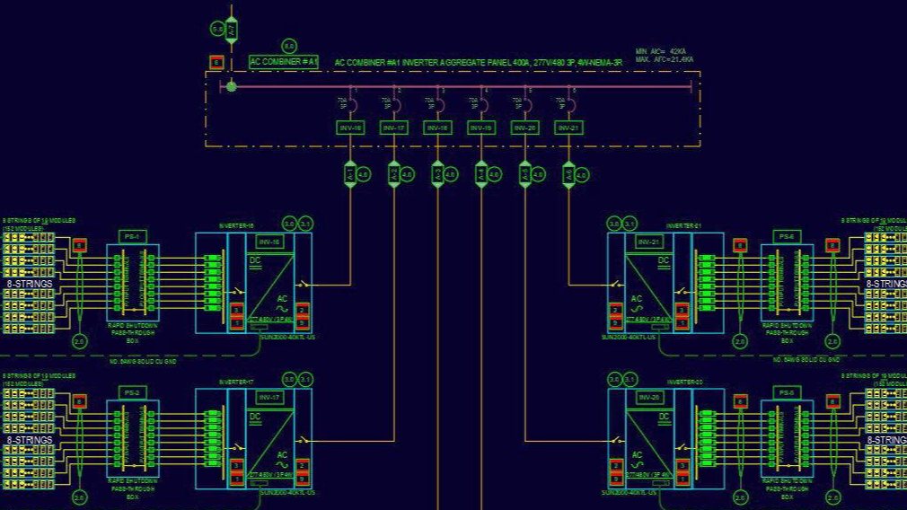 Control and wiring schematic for switchgear