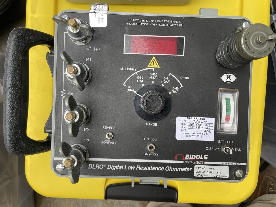 Biddle DLRO digital low-resistance ohmmeter for contact resistance testing