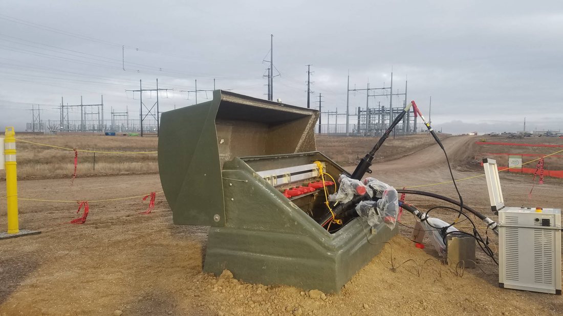 Electrical test instrumentation set up on site